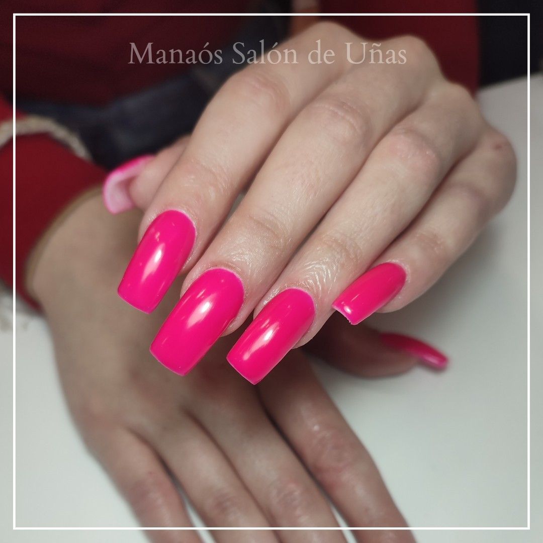Uñas acrigel diseño floral